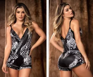 Lingerie: Mapale 7525 Sleep Romper - Picture 1 of 7