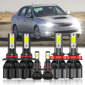 For 2008-2011 Subaru Impreza- 6X 6000K Combo LED Headlight + Fog Light Bulbs Kit - Picture 1 of 16
