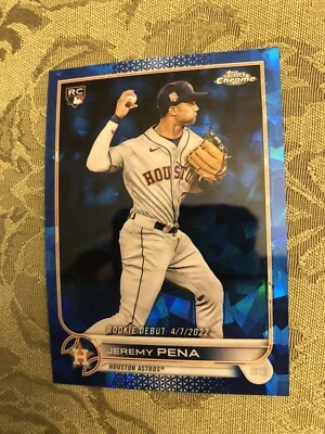 2022 Topps Chrome Update Sapphire Jeremy Pena RC Rookie Debut Astros - Image 1 of 2