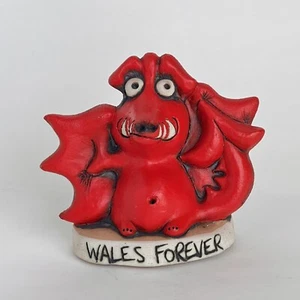 Vintage John Hughes WALES FOREVER RED DRAGON Grogg Figure Signed - Picture 1 of 7