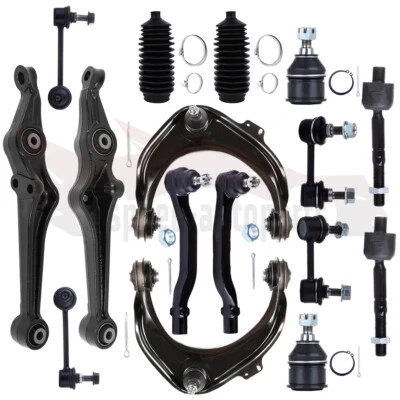 Brazos de control delanteros superiores e inferiores de 16 piezas barra estabilizadora extremo de varilla de amarre para Acura CL TL Foto 1 de 4