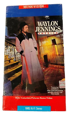 WAYLON JENNINGS AMERICA (VHS)  1985 NEW SEALED WATERMARK - Image 1 of 4
