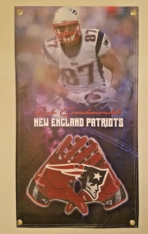 NEW Rob Gronkowski Vinyl Flag Poster 20"×36" New England Patriots NFL Man Cave Cover