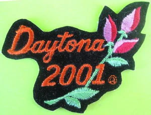 HARLEY-DAVIDSON, DAYTONA 2001 Motorrad PATCH mit ROSEN, Bike Week, für JACKE - Bild 1 von 1