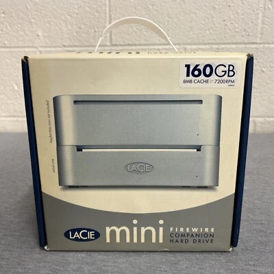 Lacie Mini Firewire Companion Hard Drive 160gb 8mb 7200RPM For Mac Mini - Image 1 of 4