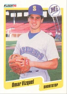 1990 Fleer Baseball Omar Vizquel Seattle Mariners #528 - Picture 1 of 2
