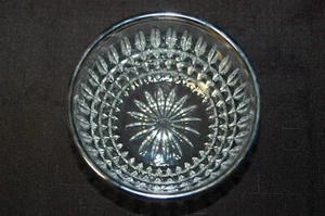 Vintage Cut Glass Bowl with Silver Rim 4 1/2" diam. 2 1/2" tall - Picture 1 of 3