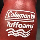 Vintage Red Coleman Tuffoam Rubber Foam Insulated Can Bottle Koozie Cooler Cover