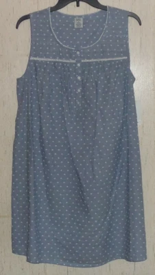 NUEVO CON ETIQUETAS CAMISÓN MUJER Croft & Barrow CAMBRAY PUNTO SUIZO ALGODÓN TALLA S Foto 1 de 3