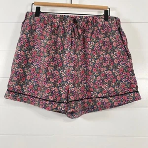 Lost + Wonder Womens Floral Drawstring Shorts sz L Pink Elastic Waist Boho Comfy - Picture 1 of 11
