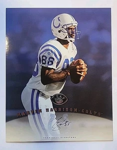 MARVIN HARRISON 1997 LEAF SIGNED AUTOGRAPHED 8X10 PHOTO COLTS AUTHENTIC AUTO - Picture 1 of 2