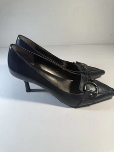 Circa Joan & David Couture heels, ladies blue pointy  dress shoes. Size 8  - Picture 1 of 10