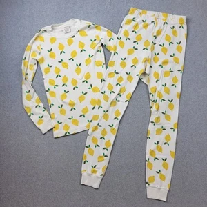 Hanna Andersson Girls Size 10 Pajamas Lemon Organic Cotton 140 - Picture 1 of 10