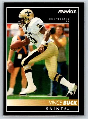 1992 Pinnacle #134 Vince Buck New Orleans Saints - Image 1 of 2