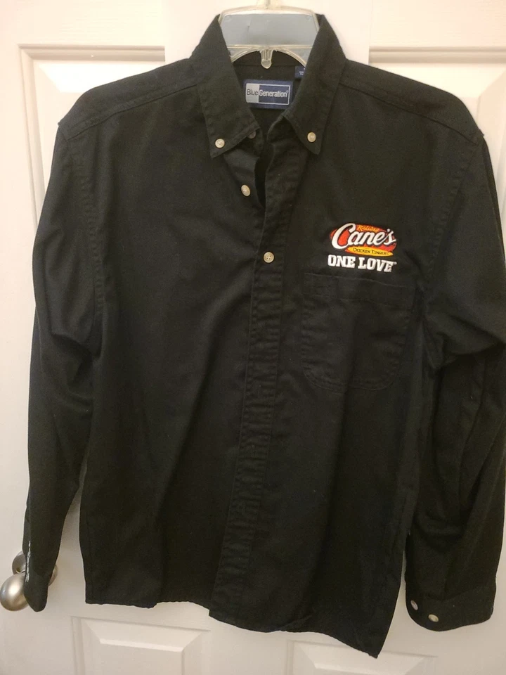 Raising CANE'S SMALL Button-Up Shirt  Logo Embroidery Long Sleeve - Image 1 of 4