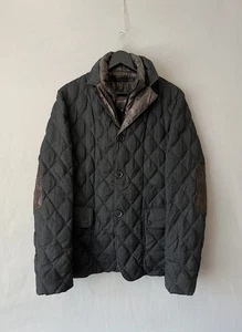 Duvetica Quilted Wool Down w/ Leather Elements Jacket sz 48 - Picture 1 of 24