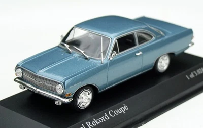 Opel Rekord A Coupé Bj. 1963-1965, Blu Metallico, Minichamps-Modell M.1:43 , - Immagine 1 di 4