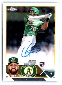 Autografi 2023 Topps Chrome #RA-DGA Dermis Garcia Rookie - Foto 1 di 2