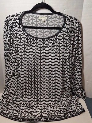 Top Max Studio, mujer talla 2x, manga 3/4. Mezcla de poliéster, multicolor  Foto 1 de 4