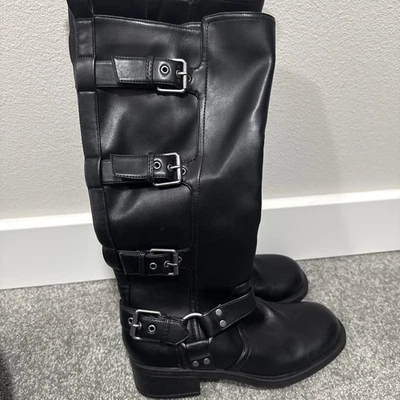 Dolce Vita NEW ARDELL Knee High Moto Boots 7.5 Black - Image 1 of 4