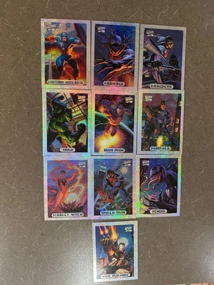1994 Marvel Masterpieces Trading Cards Holofoil 1-10 Full Set Great Condition - Image 1 of 4