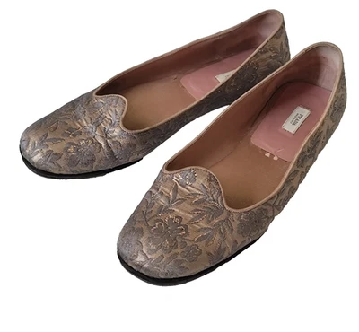 Women's Prada Brocade Silk Multicolor Slip On Flats Loafers Ballerina Shoes 37.5 - Image 1 of 4
