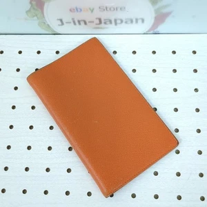 Hermes Notebook Cover Agenda Vision 2 □P Stamp Orange Color Made in France Used - Picture 1 of 24