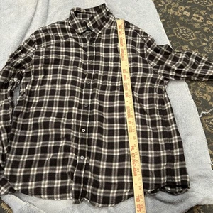 Rails Hemd Herren Größe XL weiß schwarz kariert Langarm Knopfleiste Flanell - Bild 1 von 4