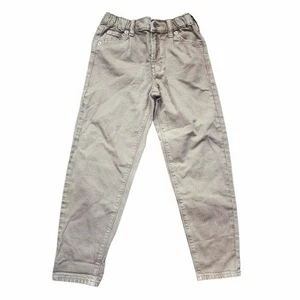 Gap Kids Girls Barrel Jean Beige Wash Denim Relaxed Fit Elastic Waist Sz 12 Slim - Picture 1 of 5