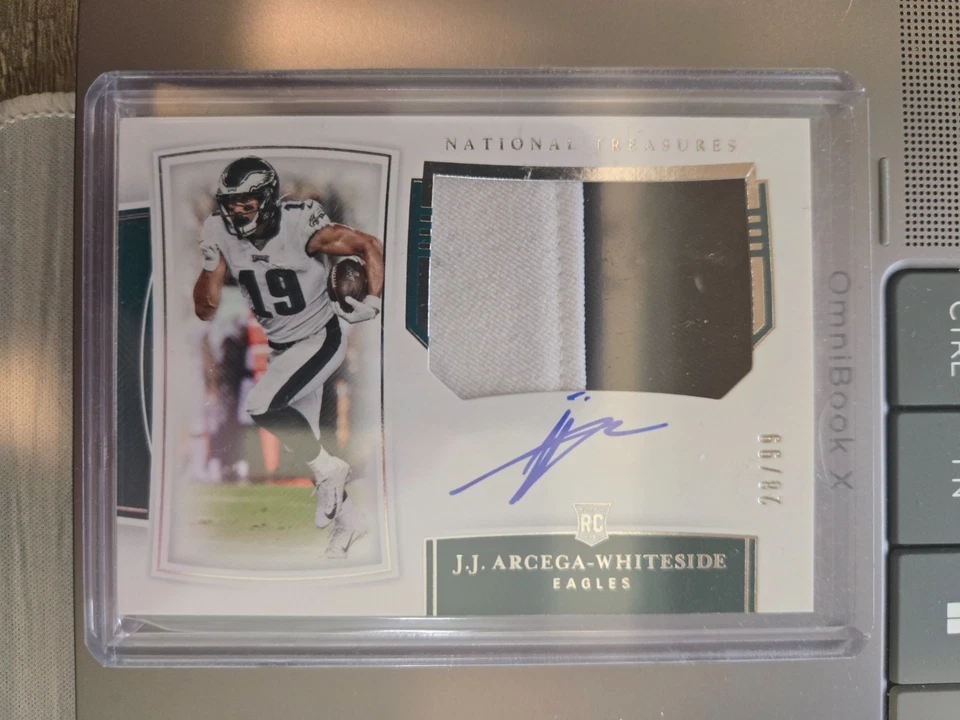 2019 National Treasures #176 JJ Arcega-Whiteside RPA Patch Auto RC #ed 28 / 99 - Image 1 of 1