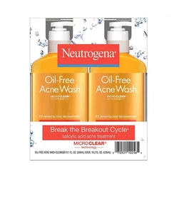 Neutrogena Oil-Free Acne Face Wash (9.1 fl. oz., 2 pk.) - Picture 1 of 3