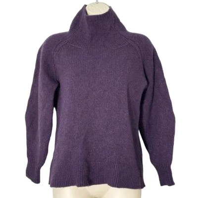 Velvet By Graham & Spencer Maria Wool Blend Sweater in Plum Size M - Image 1 of 4