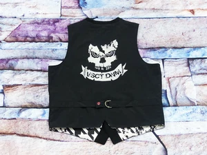 VSCT Jeans Club Wear Vintage Suit Vest Casual Black Skull Size: XL Like New - Picture 1 of 9