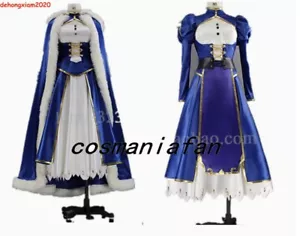 Fate/stay Night Altria Pendragon Cosplay Saber Combat Anime Full Outfit Cloak - Picture 1 of 13