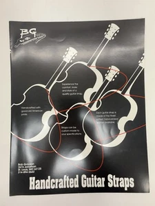 Vintage 1990's BG Handcrafted Guitar Straps Catalog Brochure - Picture 1 of 3