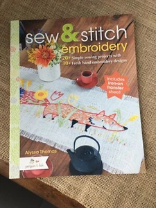 Sew & Stitch Embroidery Book With Free Iron On Transfer And Pattern  - Picture 1 of 8