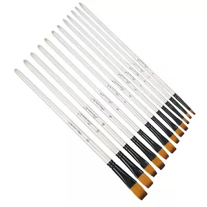 1 Set Nylon Wool Artist Paint Brushes Fit For Watercolour Acrylic Gouache - Picture 1 of 11