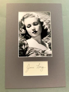 June Lang (†2005) signed Briefkarte/Passepartout 20x30 Autogramm - Picture 1 of 2