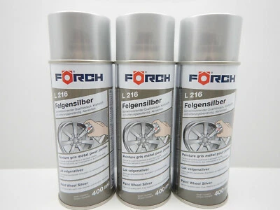 3x FÖRCH SPRAYDOSE FELGENSILBER FELGENLACK SILBER FELGE SPRAYDOSE LACK FARBE - Bild 1 von 2