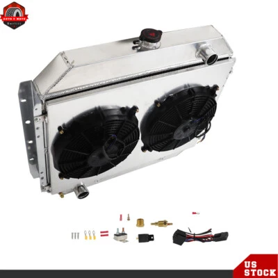Ventilador de cobertura de radiador 4 fileiras para 1966-1979 Ford F100 F150 F250 F350 picape Bronco - Imagem 1 de 4
