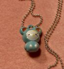 Hello Costumed Kitty Metal Bell Charm Necklace