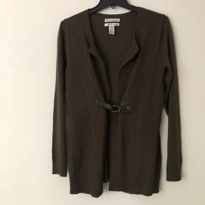 Cárdigan Susan Bristol Mezcla Lana Merino con Cierre de Palanca de Cuero, L Foto 1 de 4