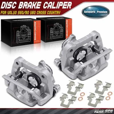 2x Pinza de freno de disco lateral trasera con soporte para Volvo S60/80 V60 Cross Country XC60 Foto 1 de 4