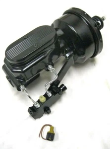 BLACK OUT 7" Universal Power Brake Booster & Ball Fresed Disco Maestro con Aletas - Imagen 1 de 5