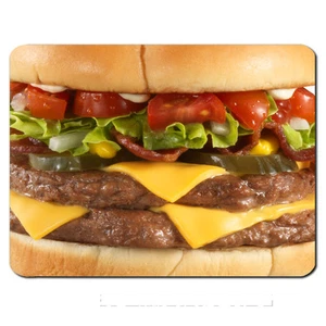 Cheese Burger Fast Food Hot Dog Diner Funny PC Computer Mousemat Mouse Mat Pad - Picture 1 of 1