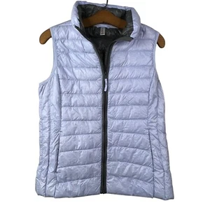 Exertek Puffer Vest Size Medium Duck Down Full Zip Outdoor Winter Active Purple - Picture 1 of 9