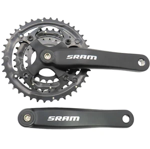 SRAM Crankset S600 8-Speed 42/32/22 Tooth 175mm Arms Square Taper Black -H - Picture 1 of 14