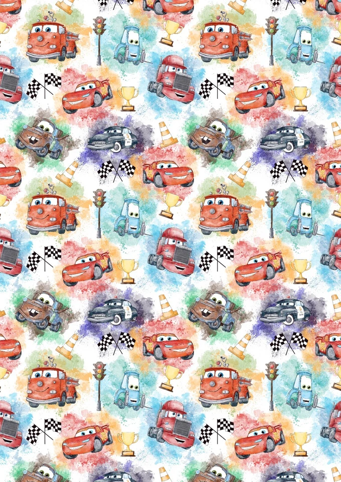 DISNEY CARS Birthday Gift Wrap - Lightning McQueen Wrapping Paper - Disney Wrap