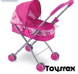 Mädchen Puppen Spielzeug Buggy Kinderwagen Kinderbuggy Interaktiv Lernspiel Rosa - Bild 1 von 2
