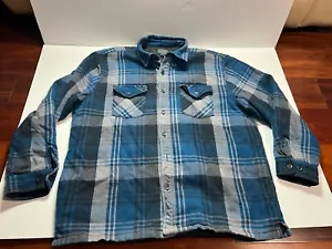 Pendleton Plaid Quilted Lined Insulated Shirt Jacket Mens XL Shacket Cotton Blue - Picture 1 of 10